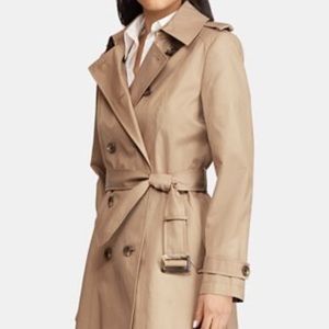 banana republic trench coat, sand